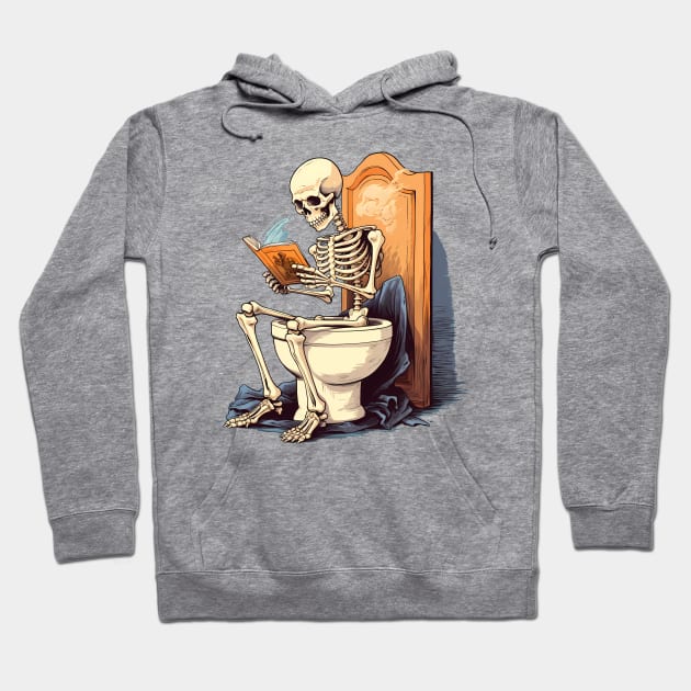 Skeleton Final Reading Hoodie by Acid_rain